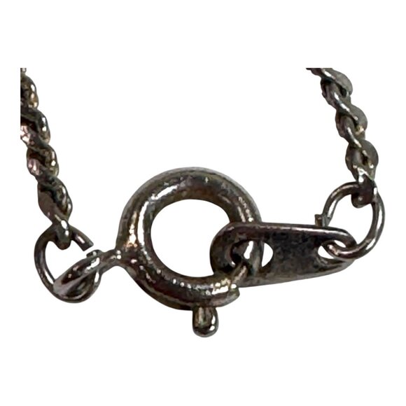 Vintage Gold Tone Necklace With Green Jade Gemstone Grape Cluster Pendant 15" - Picture 4 of 6